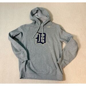 Nike Detroit Tigers Cooperstown Collection Hoodie Mens Medium Gray Chenile Logo